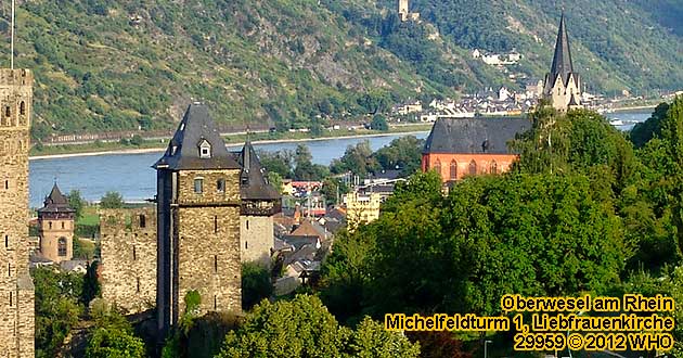 Oberwesel am Rhein, Michelfeldturm, Liebfrauenkirche